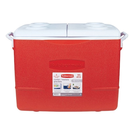 Rubbermaid Ice Chest Family Mdrn Red 50Qt 1929015